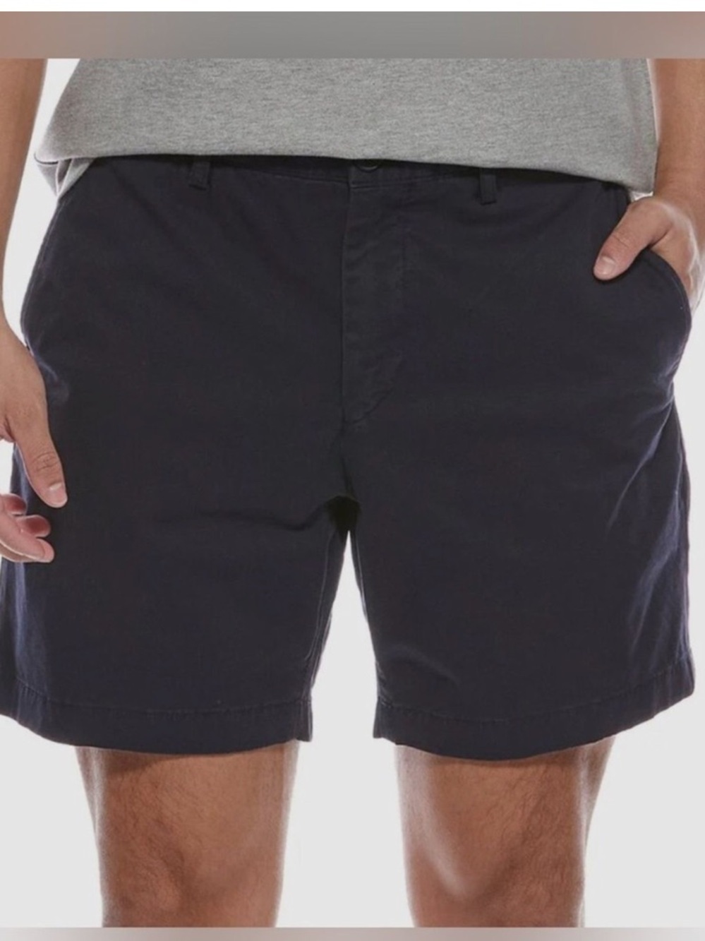 Theory Zaine Patton Mens Cotton Stretch Dark Blue Casual Shorts.